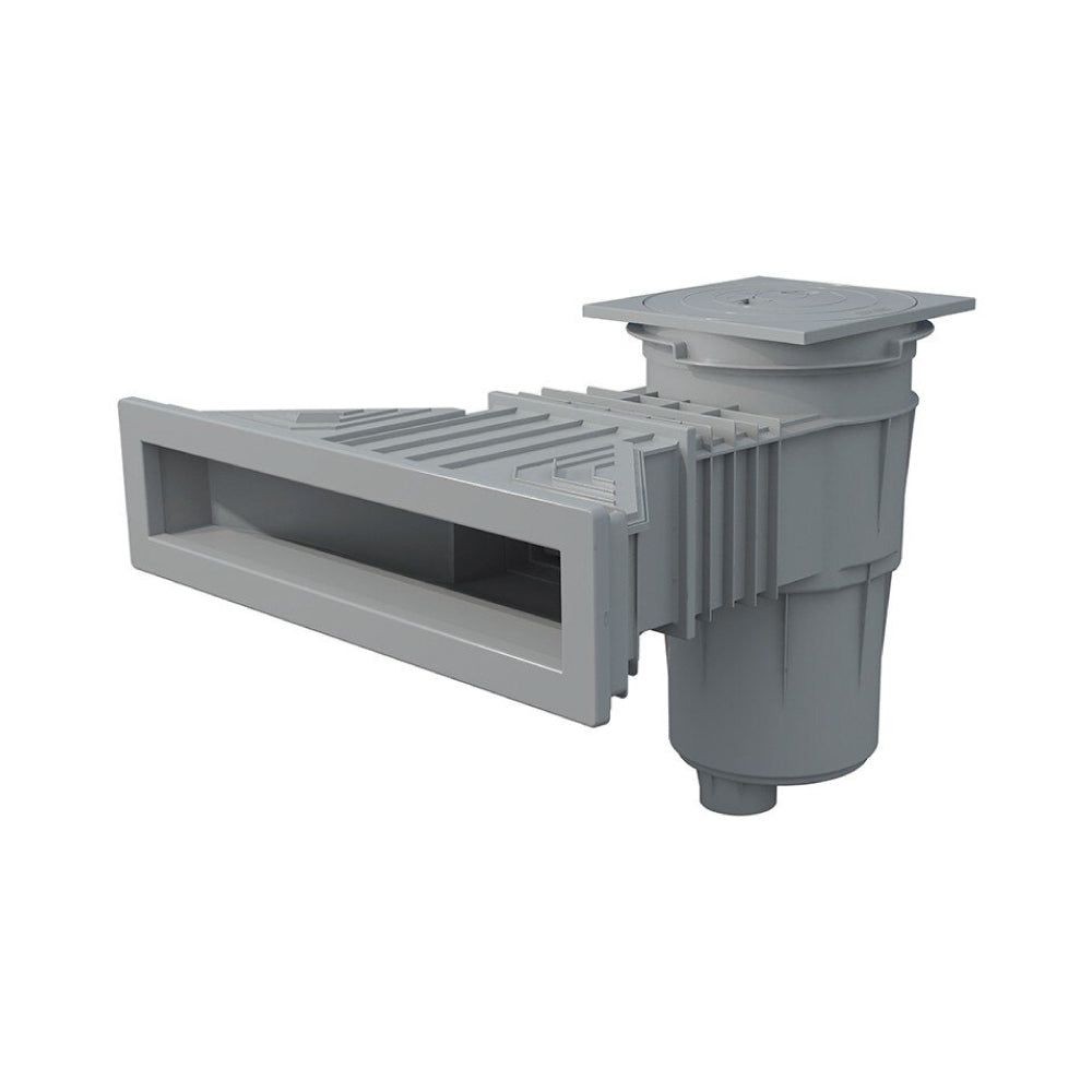 Astralpool Slim Skimmer Seaview ABS | 17,5 L | Messing Gewindehülsen | f. Folienbecken