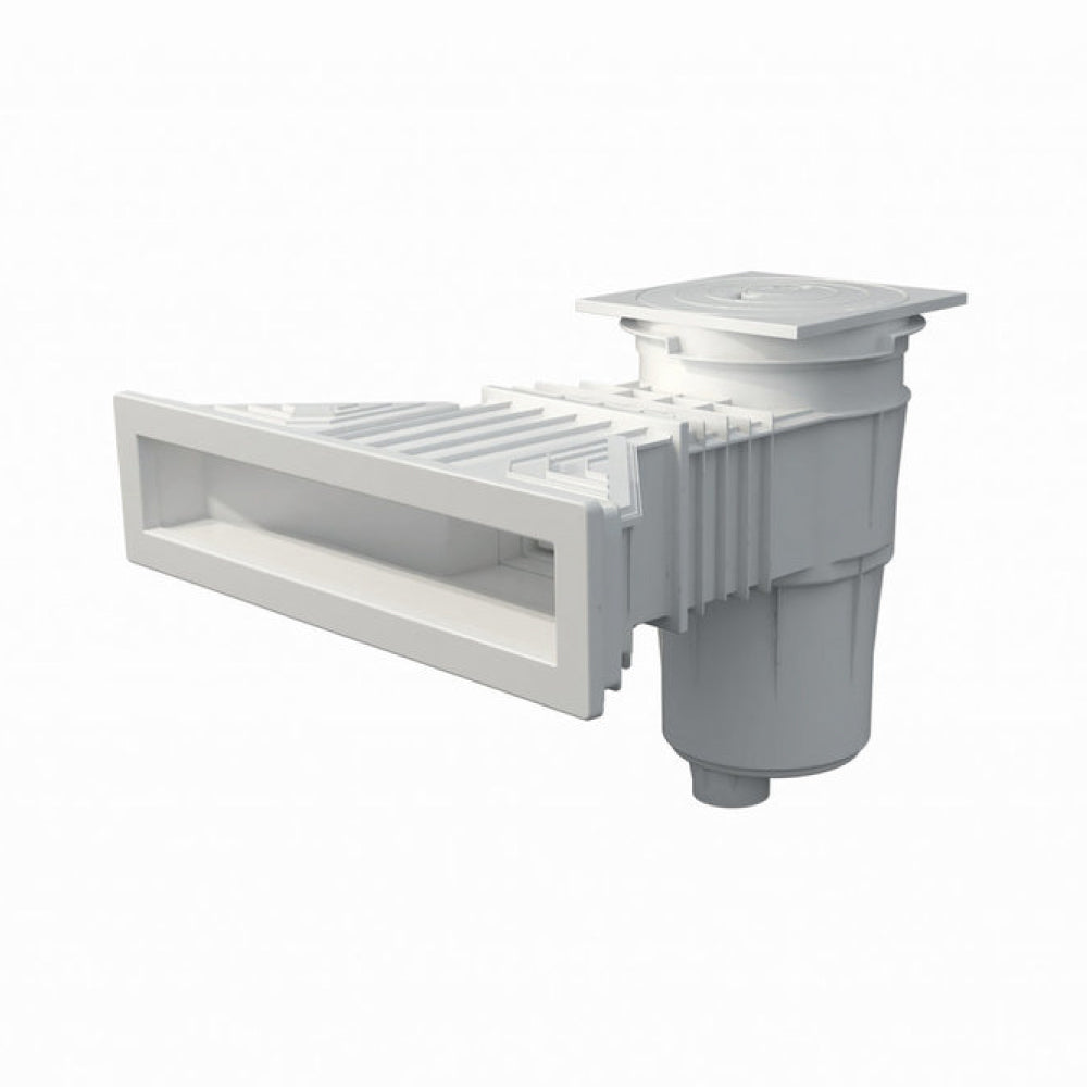 Astralpool Slim Skimmer Seaview ABS | 17,5 L | Messing Gewindehülsen | f. Folienbecken