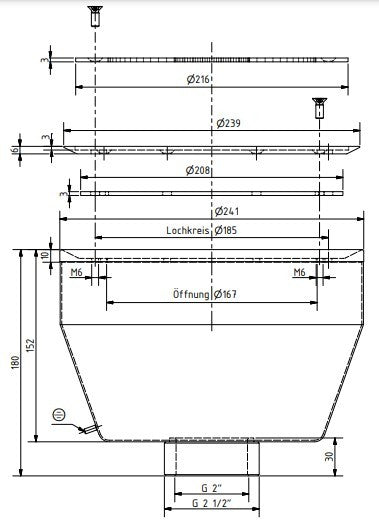 Behncke Bodenablauf 240 rund inkl. Folienflansch