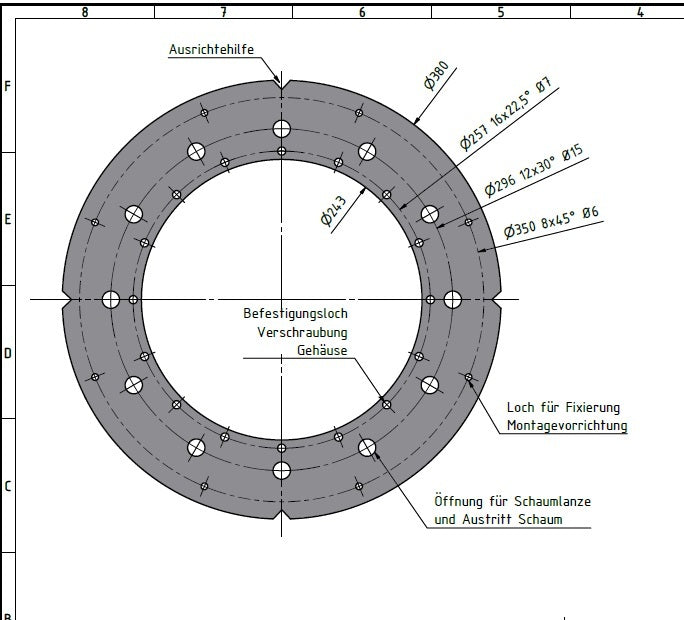 Bohrschablone für Smart Home Poollampen | Edelstahl 1,5 mm