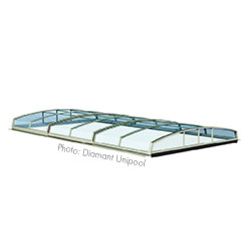 PUline CLASSIC Compact Polycarbonat Klarglas 4 mm | 4 Segmente | Innenbreite 400 cm | Länge 751 - 850 cm