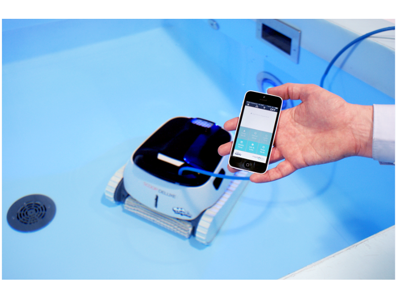 Dolphin Poolroboter Scoop Deluxe | inkl. Transportwagen & Steuerbox