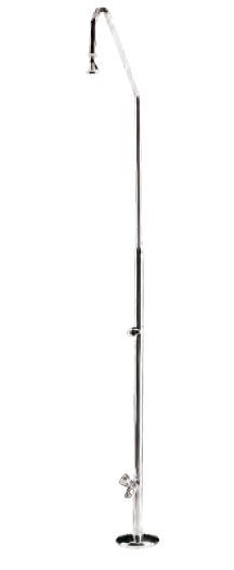 Pooldusche Edelstahl | Kaltwasser | inkl. Handventil & Wasserhahn