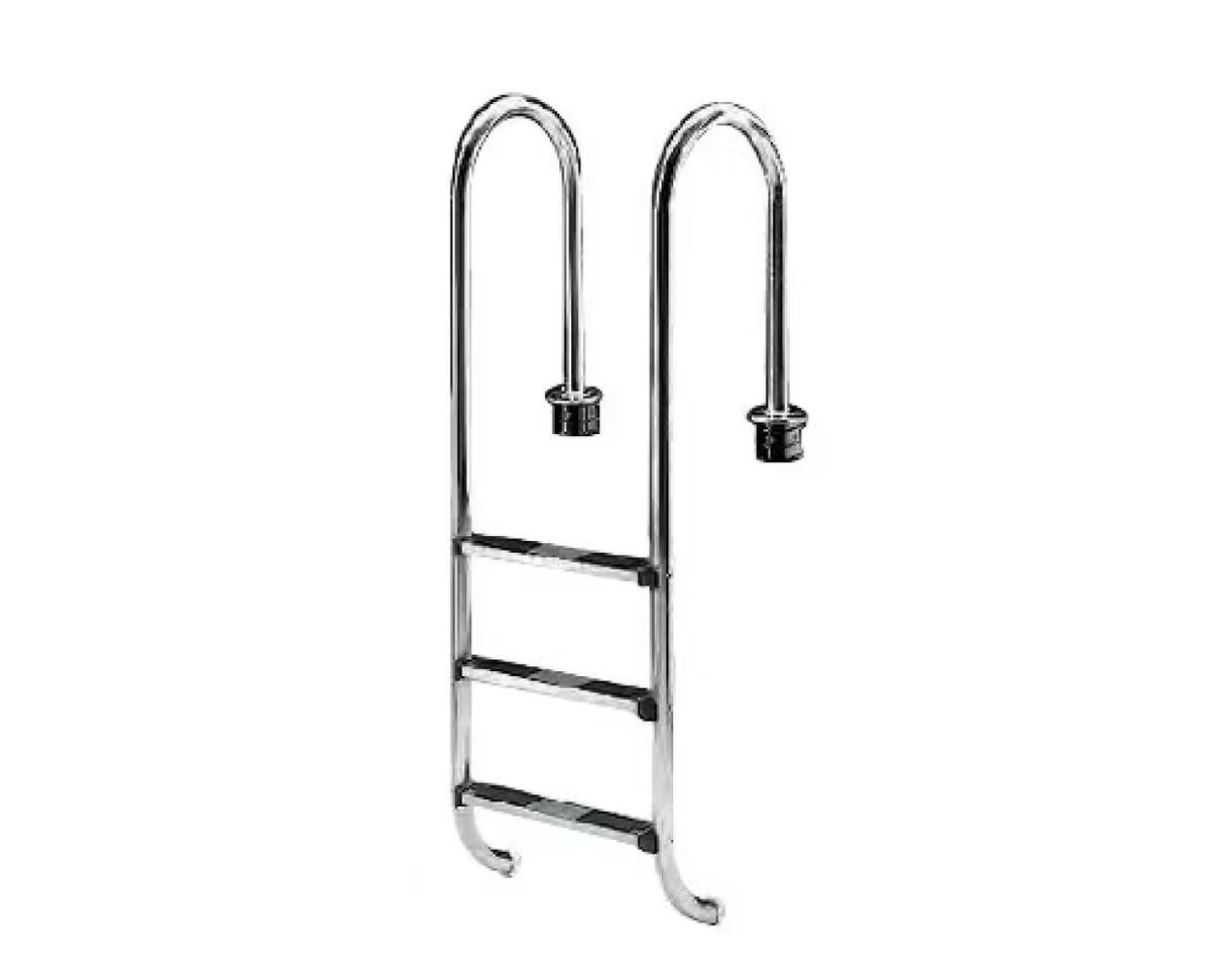 Poolleiter Edelstahl DELUXE | Holmausladung 350 mm | Einbauleiter
