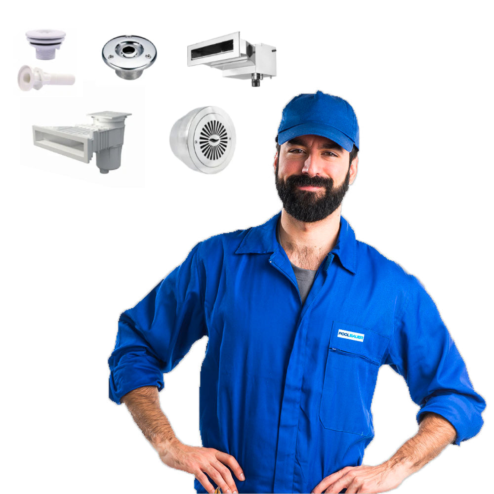 Installation Einbauteil (Skimmer, Einlaufdüsen, Poollampen)