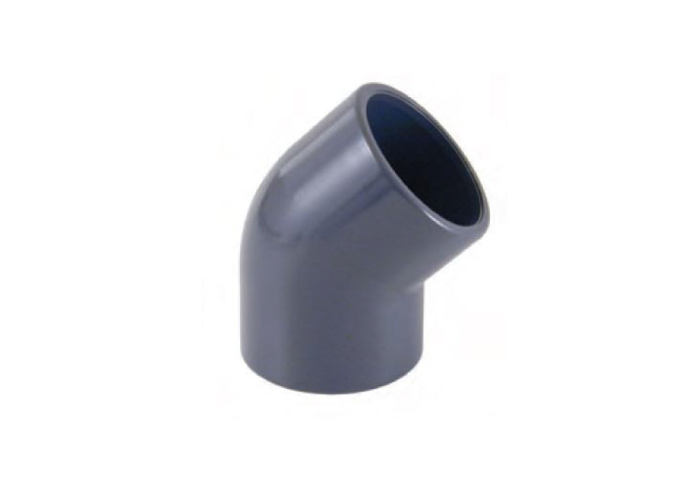 PVC Winkel 45° mit Klebemuffen