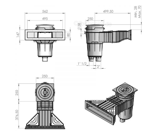 Astral Pool Skimmer SLIM | Poolkonfigurator