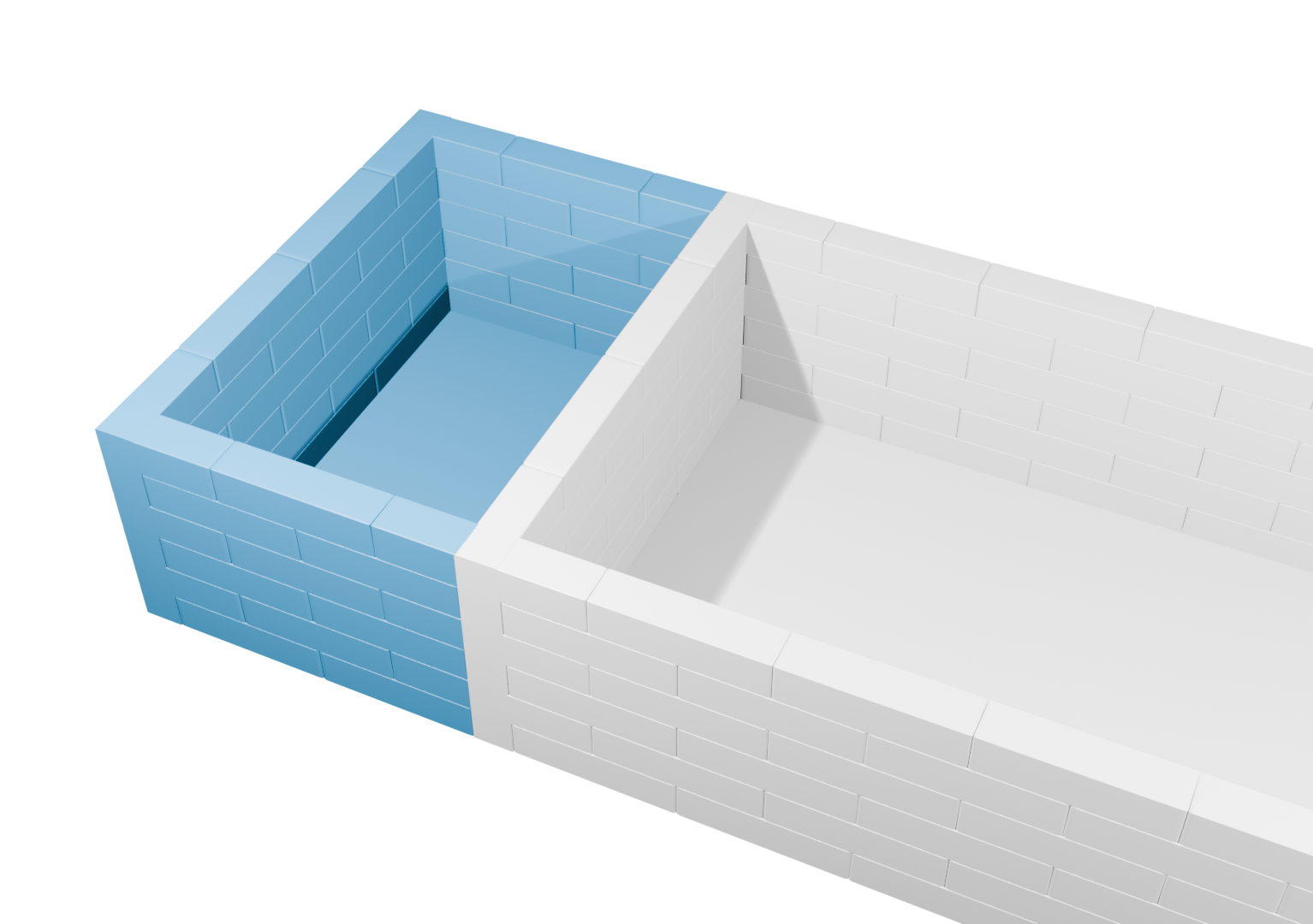 Pool Technikschacht Styroporsteine