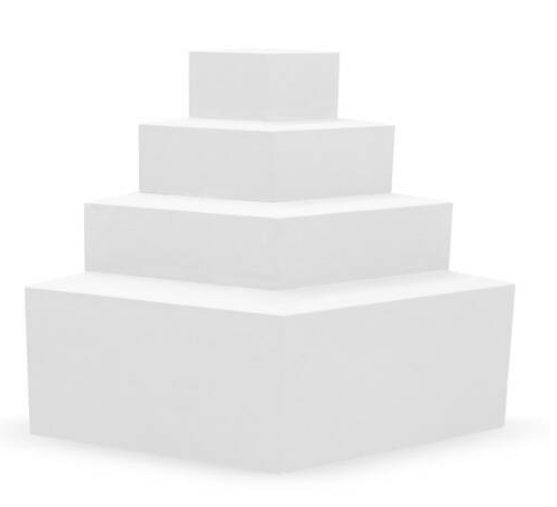 Pool Ecktreppe SMARAGD | 118 x 118 cm | 1,5 Meter Beckentiefe