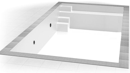 Treppe mit Sitzbank inkl. Foliensack