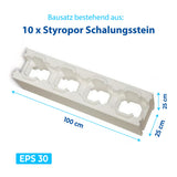 Pool Styropor-Treppe | Höhe 1,20 m | Breite 1,00 m | 4 Stufen | Bausatz