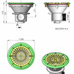 Astralpool Bodenablauf mit Deckel - Ø 210 mm | Folienbecken