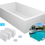 Styroporpool Grundaufbau-Set Bausatz | 1,5 Meter Tiefe | 3 Steinreihen | Styroporsteine Big Block EPS 30