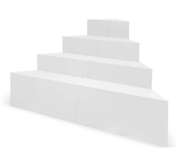 Pool Ecktreppe OBLIQUE | 169 x 169 cm | 1,5 Meter Beckentiefe