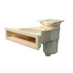 Astralpool Slim Skimmer Seaview ABS | 17,5 L | Messing Gewindehülsen | f. Folienbecken