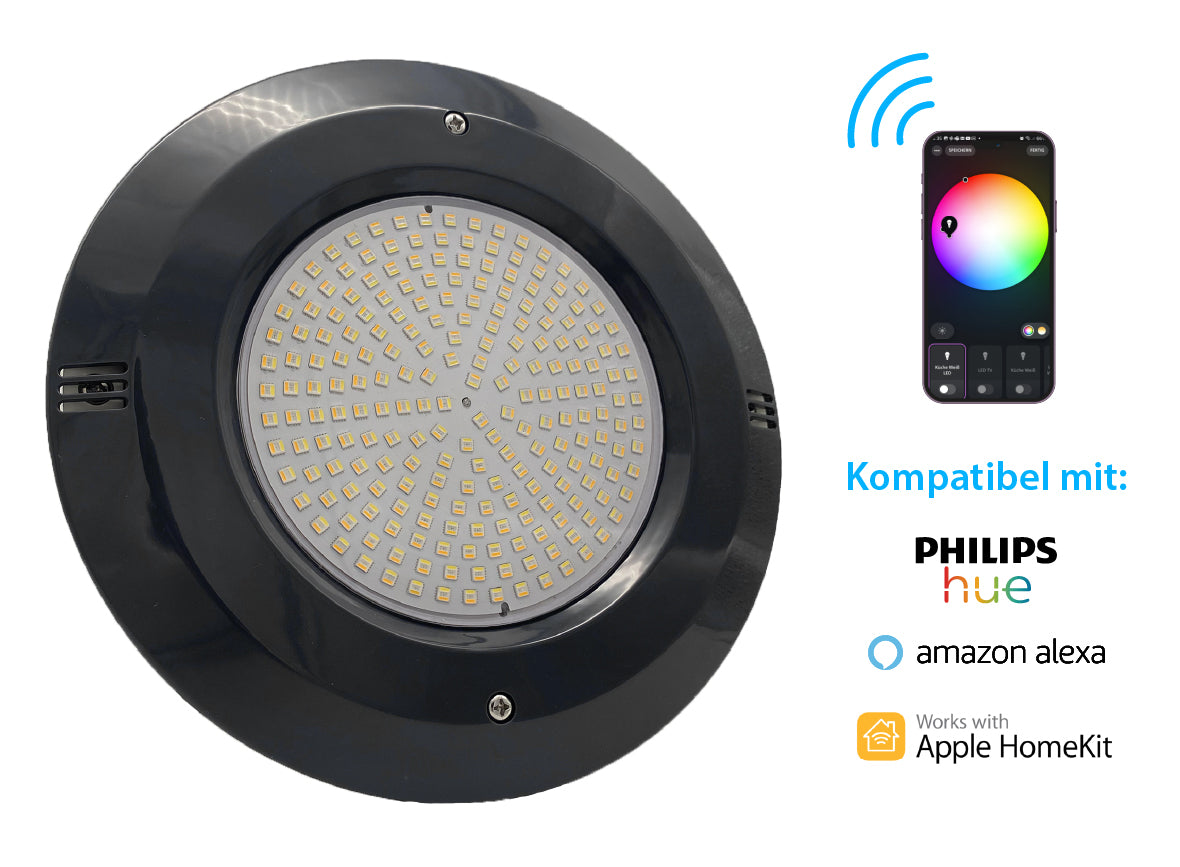 Smart Home Poollampen RGB + CCT | Philips Hue & Amazon Alexa | PAR 56