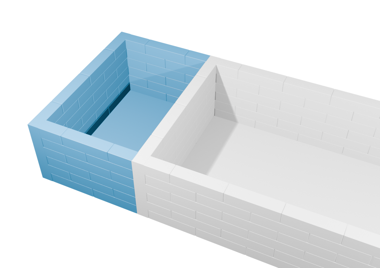 Pool Technikschacht Styroporsteine