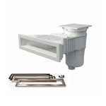 Astralpool Slim Skimmer Seaview ABS | 17,5 L | Messing Gewindehülsen | f. Folienbecken