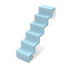 Pooltreppe Eleganz mit Randbefestigung | 60 x 180 cm | 1,58 - 1,74 Meter Beckentiefe